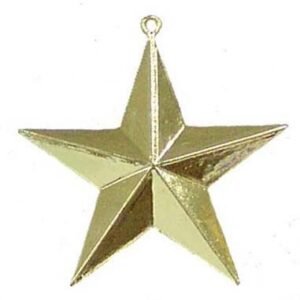Trinket - Star 3D Lone Star 2.25 in - (12pc) - Metallic Gold