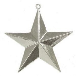 Trinket - Star 3D Lone Star 2.25 in - (12pc) - Metallic Silver
