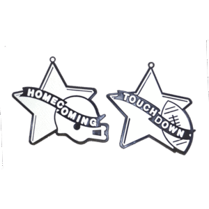 Trinket - Star Duo Charms TD & HC (2 Designs) - (24pc) - Black / White