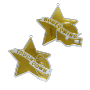 Trinket - Star Duo Charms TD & HC (2 Designs) - (24pc) - White / Gold