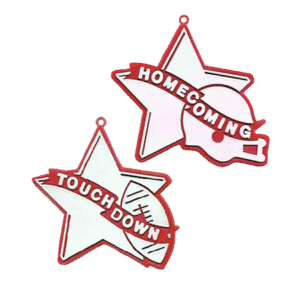 Trinket - Star Duo Charms TD & HC (2 Designs) - (24pc) - Red / White