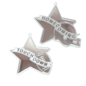 Trinket - Star Duo Charms TD & HC (2 Designs) - (24pc) - White / Silver