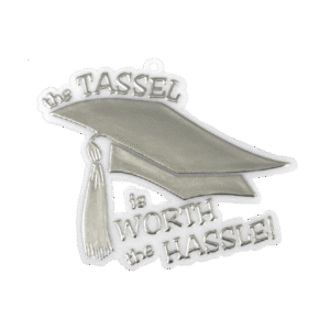 Trinket - The Tassel's Worth the Hassel Charm - (12pc) - White / Silver