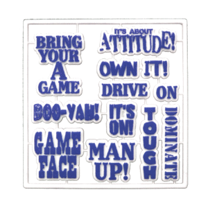 Trinket - Team Words Charm Set - (12 sets) - Navy / White