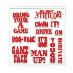 Trinket - Team Words Charm Set - (12 sets) - Red / White