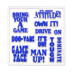 Trinket - Team Words Charm Set - (12 sets) - Royal / White