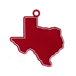 Trinket - Texas Charm 2" - (12 pc) - Burgundy / White
