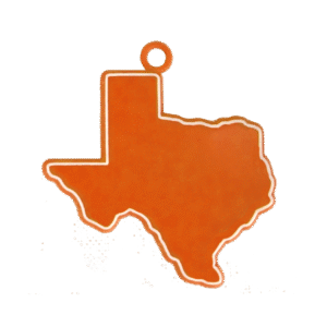 Trinket - Texas Charm 2" - (12 pc) - Orange / White