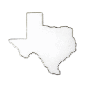 Trinket - Texas Charm with Pin 3" - (12pc) - White / Silver