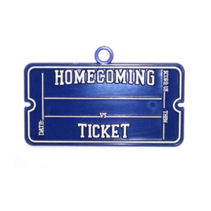 Trinket - Homecoming Ticket Charm 2.5in - (24pc) - Navy / White