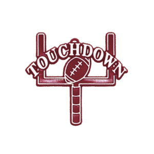 Trinket - Football Goalpost w/ Touchdown - (12pc) - Burgundy / White