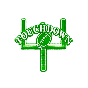 Trinket - Football Goalpost w/ Touchdown - (12pc) - Emerald / White