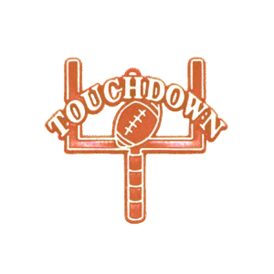 Trinket - Football Goalpost w/ Touchdown - (12pc) - Orange / White