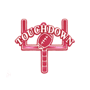 Trinket - Football Goalpost w/ Touchdown - (12pc) - Red / White