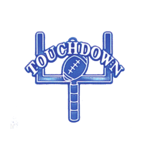 Trinket - Football Goalpost w/ Touchdown - (12pc) - Royal / White