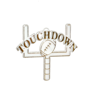 Trinket - Football Goalpost w/ Touchdown - (12pc) - White / Gold