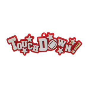 Trinket - Touchdown 4 in - (12pc) - Burgundy / Silver