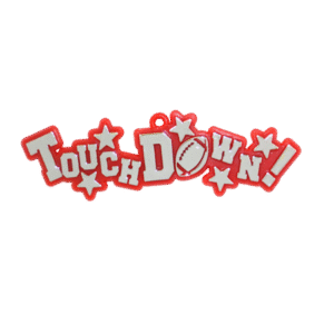 Trinket - Touchdown 4 in - (12pc) - Red / Silver