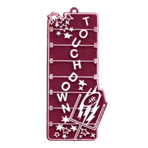 Trinket - Football Field w/ Touchdown - (12pc) - Burgundy / White