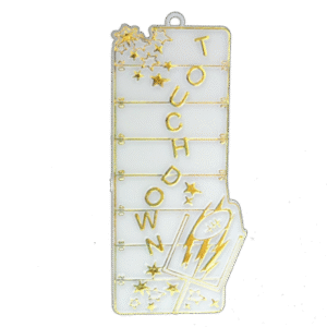 Trinket - Football Field w/ Touchdown - (12pc) - White / Gold