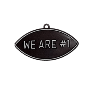 Trinket - We're #1 Oval Charm - 24pc - Black / White