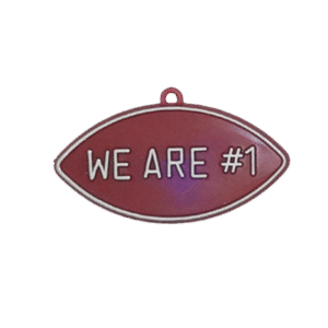Trinket - We're #1 Oval Charm - 24pc - Burgundy / White
