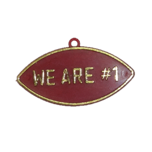 Trinket - We're #1 Oval Charm - 24pc - Burgundy/ Gold