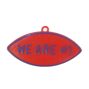 Trinket - We're #1 Oval Charm - 24pc - Red / Royal