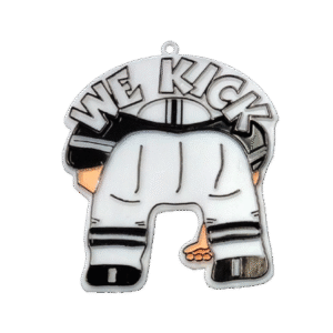 Trinket - Football Player w/ We Kick 2.5 in - (24pc) - Black / White