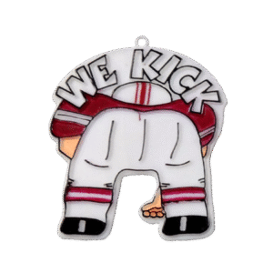 Trinket - Football Player w/ We Kick 2.5 in - (24pc) - Burgundy / White