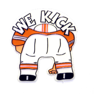 Trinket - Football Player w/ We Kick 2.5 in - (24pc) - Orange / White