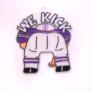 Trinket - Football Player w/ We Kick 2.5 in - (24pc) - Purple / White