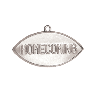 Trinket - Homecoming Oval Disc 2.25" - Metallic (24pc) - Metallic Silver