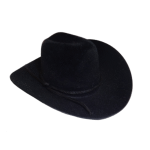 4 inch Flocked Cowboy Hat (12pc) - Black