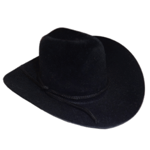 5  inch Flocked Cowboy Hat (12pc) - Black