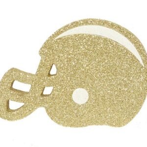 Foam - 5" GLITTER HELMET-ONE SIDED -FLAT(THICK)  - 1 pc