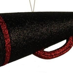Foam - 6" GLITTER MEGAPHONE ORNAMENT-3D  - 1 pc