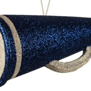 Foam - 6" GLITTER MEGAPHONE ORNAMENT-3D  - 1 pc