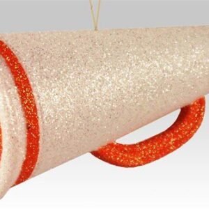 Foam - 6" GLITTER MEGAPHONE ORNAMENT-3D  - 1 pc