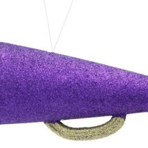 Foam - 6" GLITTER MEGAPHONE ORNAMENT-3D  - 1 pc