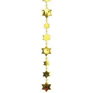 Garland - Star 6 Point - (9ft) Metallic - Metallic Gold