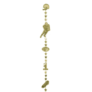 Garland - Football Player - (9ft) Metallic - Metallic Gold