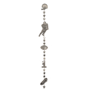 Garland - Football Player - (9ft) Metallic - Metallic Silver