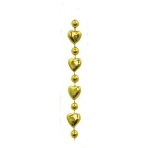 Garland - Heart Mini Bead - (9ft) Metallic - Metallic Gold