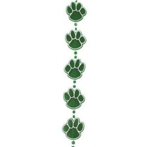 Garland - Paw Chain - Two-Tone (9 foot) - Emerald / White