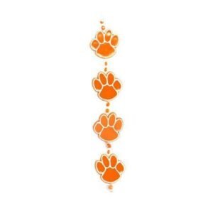 Garland - Paw Chain - Two-Tone (9 foot) - Orange / White