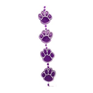 Garland - Paw Chain - Two-Tone (9 foot) - Purple / White
