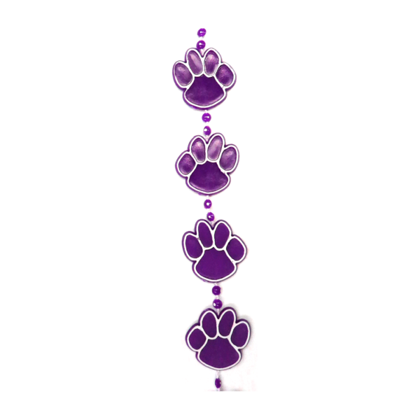 Garland - Paw Chain - Two-Tone (9 foot) - Purple / White