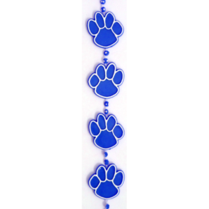 Garland - Paw Chain - Two-Tone (9 foot) - Royal / White