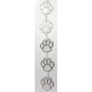 Garland - Paw Chain - Two-Tone (9 foot) - White / Silver